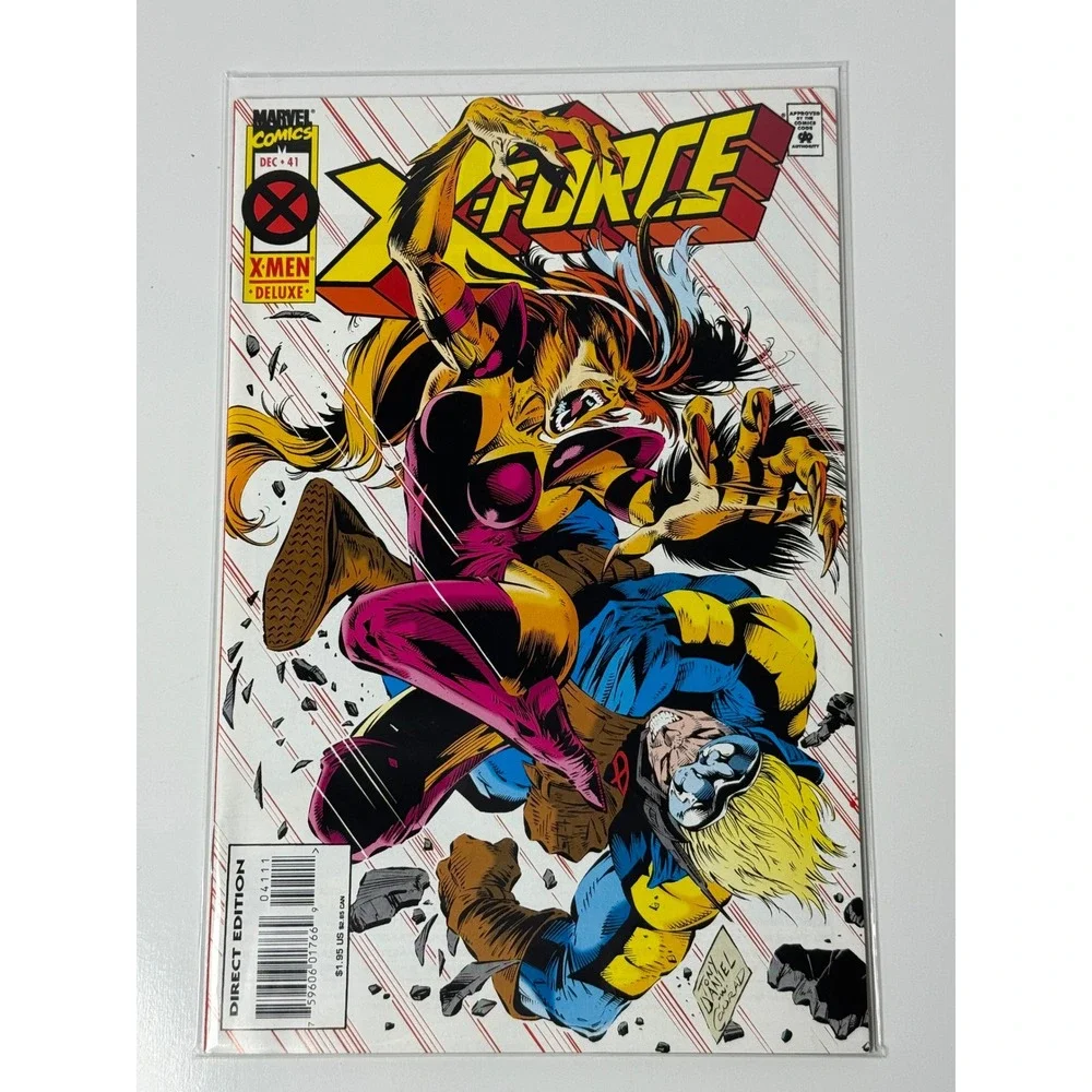 Marvel Comics X-Force #41 Dec 1994 X-Men Deluxe Feral vs Cannonball Tony Daniel